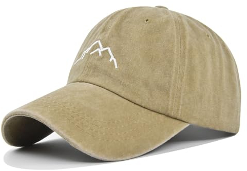 HANGSU Baseball Cap Herren Baumwolle Vintage Basecap Herren Kappe Verstellbar Schirmmütze Outdoor Sport Cap Schirmmütze für Unisex, khaki, M