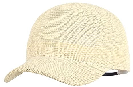 Aisi Summer Unisex Paper Straw Baseball Cap Stylish Beach Cap Woven Visor Sunhat Travel Outdoor Sports Cap