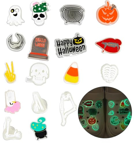 Cinsenten Croc Charms for Kids Boys Girls Croc Accessories, Animals Flowers Crock Charms, Night Glow Croc Pins, Clog Badges for Party Decoration Gifts for Kids Girls