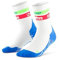 CEP - Laufsocken mit Kompression für Damen, Berlin Vibes Mid Cut Socks, mittellange Kompressionstrümpe, Größe III/M / 39-42, white/blue & pink