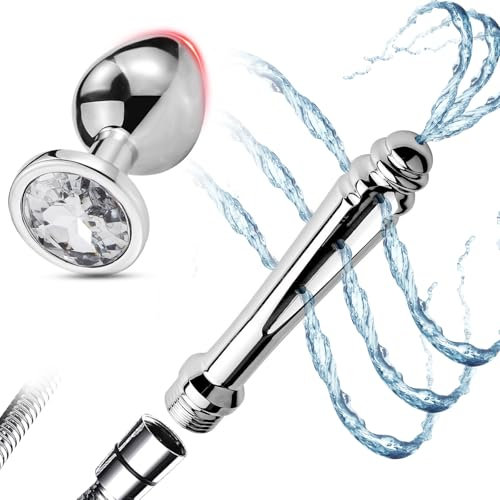 Lavement anal en acier inoxydable avec Plug anal, Anal Sex Toy Fétiche pour Hommes Femmes Couples, Douche Anale pour Stimulation de la Prostate (A)