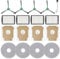 DianSung accesorios para iRobot Roomba Plus 405 Combo Robot + / 505 Combo Robot + aspiradora pieza de repuesto, 4 paño, 4 bolsas de polvo, 4 cepillos laterales, 4 filtros