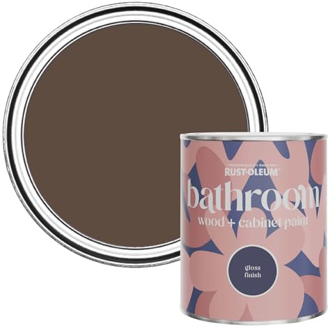 Rust-Oleum Mould, Mildew & Stain Resistant Bathroom Wood and Cabinet Paint in Gloss Finish - Coffee Bean 750ml