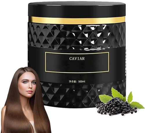 Caviar Bloom Korean Hair Mask, Caviar Deep Repair Hair Mask, Nourishes Dry, Coarse, and Damaged Hair (16.9 fl oz)
