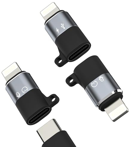 OTG Audio USB C Weiblich auf Lightning Stecker Adapter für iPhone 14 13 Pro Max für Apple für iPad Stick Kabel(3Stück)Buchse Handy Anschluss Klinke Tastatur Daten Sync Backup Hub Mikrofon 3.0 Jack Car