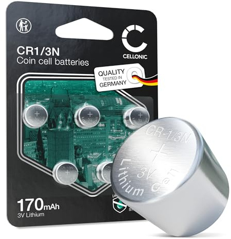 CELLONIC CR1/3N Knopfbatterie Hundehalsbänder- 5X | (Lithium, 170mAh, 3V)