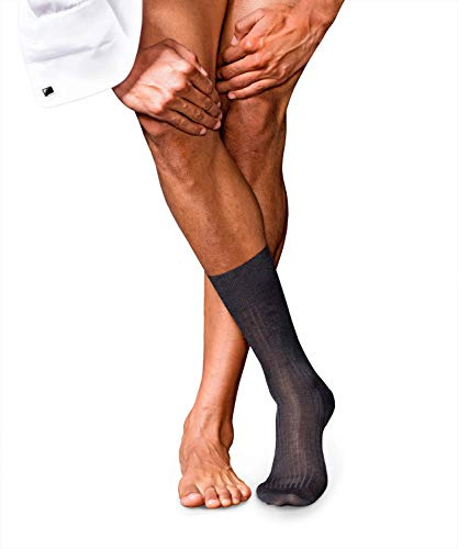 FALKE No. 10 M So Cotton Plain Men's Socks (1-Pack), Grey Anthracite Melange 3190, 45-46