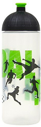 ISYbe Original Marken-Trink-Flasche für Kinder und Erwachsene, 700 ml, BPA-frei, Fußball-Motiv geeignet für Schule-Reisen-Sport & Outdoor, Auslaufsicher auch mit Kohlensäure, Spülmaschine-fest