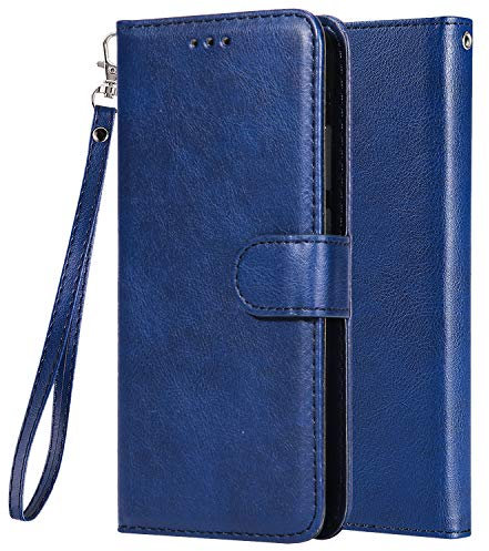 LEMORRY Custodia Apple iPhone XR Multifunzione Custodia Pelle Cuoio Portafoglio Porta Carte di Credito & Cornice 2in1 Protettivo Magnetico Morbido TPU Silicone Cover per iPhone XR (Blu)