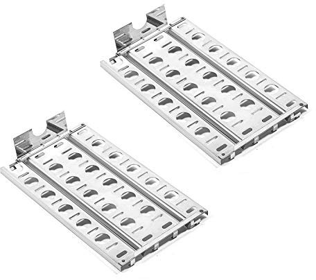 DcYourHome Edelstahl-Heizplatten für Lynx Gasgrill-Modelle, 41,6 x 24,9 cm, Brikett-Grill, Hitzeschild, Ersatzteile für Lynx L27, 36,36F, 48, LBQ27RE, L54R (2 Stück)