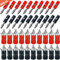 QitinDasen 40Pcs Premium 4mm Banane Prise Connecteur Kit: 20Pcs Plaquée Nickel Banane Fiche + 20Pcs Banane Sécurité Douille, pour Haut-Parleur, Audio/Vidéo Récepteur (Rouge & Noir)