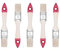 M7 - Set de pinceaux 25mm plats 5 pièces - Largeur : 1 pouce – 5 PCS - Kit de brosses à peindre avec manche en bois -Série *30* - A0200-300510