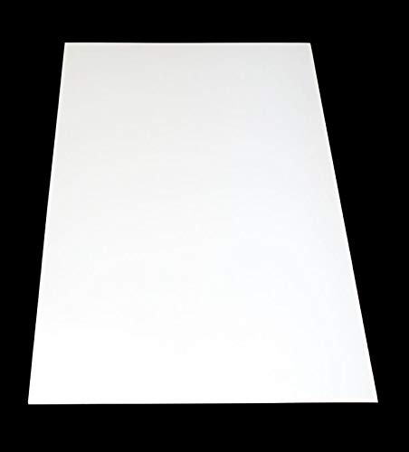 GME Placa de plástico ABS blanco, 1000 x 490 mm, 4 mm de grosor, lámina protectora de una cara, calidad industrial