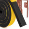 Yotache Joint Porte Isolation, 2 Rouleau x 25 mm(l) x 20 mm(H) x 4 m(L), Bande Isolante Porte, Joint Porte Entree, Noir et Jaune(Chacun 2 mm)