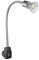 ledscom.de Steckdosenlampe LESCH Leselampe Schwanenhals, Schalter, chrom/schwarz + LED Lampe 510lm 50° warm-weiß