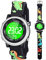 Kleinkind Kinder Digitaluhren für Mädchen Jungen,3D Cute Cartoon 7 Farblichter wasserdichte Sport Elektronische Armbanduhr mit Alarm Stoppuhr für 3-10 Jahre Kinder (Dinosaurier 3-Schwarz)