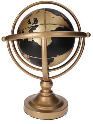 Globus, Farbe Schwarz und Gold, abstrakt, aus Leder