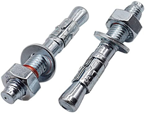 Confezione da 20 ancoraggi a cuneo M10 x 70 mm, tasselli in metallo, fissaggio per muratura, ancoraggio per calcestruzzo (20, M10 x 70 mm)