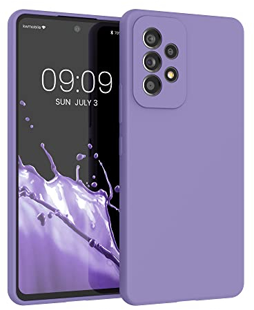 kwmobile Hülle kompatibel mit Samsung Galaxy A53 5G Hülle - Silikon Handy Case - Handyhülle weiche Oberfläche - kabelloses Laden - Veilchen Lila
