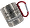 Crealuxe Edelstahltasse mit Karabiner - Die besten Lokführer heißen Wunschname - 330ml, Tasse personalisiert, Kaffeetasse, Bürotasse, Metalltasse mit Name