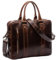 SID & VAIN Laptop Bag Stoked Large Business Briefcase Real Leather 15,4 Laptop Portable Satchel Leather Bag Men´s Bag Brown