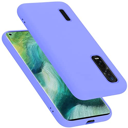 Cadorabo Hülle kompatibel mit Oppo FIND X2 PRO Hülle Silikon Handyhülle für FIND X2 PRO Case aus flüssigem Silikon- Kratzfeste und stoßfeste dünne TPU Schutzhülle - Liquid HELL LILA