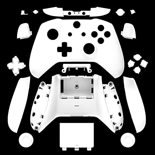 UNFAIRZQ Matt für Gehäuse Gehäuse Full für Shell Set Frontplatten + ABXY Tasten Stoßstangen Ersatzteile für XB One S Slim Controll Manette PC