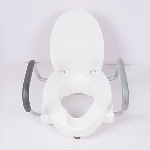 Elevadores de Asiento de Inodoro para Personas Mayores con Tapa, Taza Alargada de Asiento de Inodoro Elevado, elevadores de Asiento de Inodoro después de la cirugía, con reposabrazos de Espuma