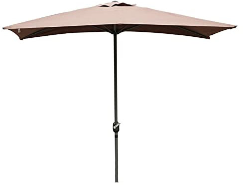 Parasols de patio extérieur Parapluies demi-rectangulaires - Pare-soleil et anti-pluie - Parasol multi-usages pour jardin, café/mur/balcon/porte, avec manivelle, pare-soleil good