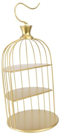 Espositore Per Dolci Con 3 Vassoi Porta Torta in Ferro A Forma Di Gabbia Per Uccelli Porta Torta Multistrato Per Eventi