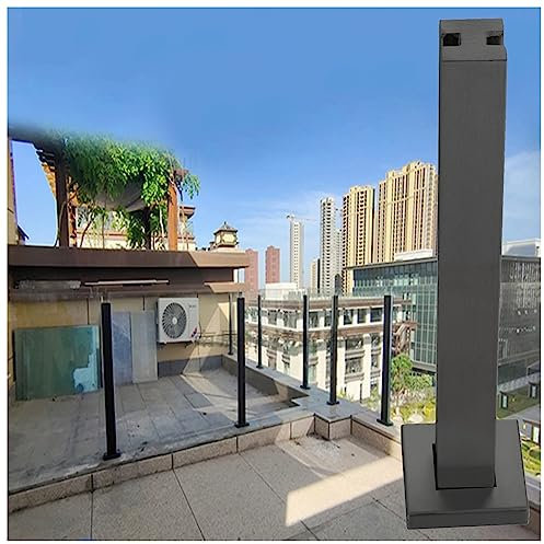 Glas Geländerpfosten Glashalter Edelstahl Schwarz Balustradenpfosten Aus Glas Pool-Zaun-Zapfhahn Geländer-Klemme Edelstahl Paneel-Geländer-Abstandshalter Für Treppe Deck Balkon Veranda Patio Garten Ge