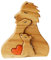 Drawelry Personalisierte Löwe Holzpuzzle Ornament mit 2-9 Familien Namen Schnitzereien Holz Löwen Skulptur Kunstpuzzle als Desktop Dekoration Statue Geschenk für Familie, Oma, Opa Mama, Papa (B3)