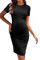 Ekouaer Robes de maternité pour Femmes Vêtements de maternité d'été à Manches Courtes pour Baby Shower Noir S