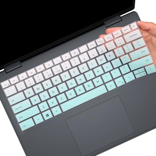 MUBUY-GOL Tastaturabdeckung für Dell Inspiron 14 7440 & Inspiron 16 7640, Dell Inspiron Plus 14 16 Laptop-Tastatur-Schutzfolie – OmbreMint