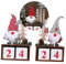 2 Stück 2020 Weihnachten hölzerne Kalenderverzierung kinder weihnachtsdeko wooden advent calendar Weihnachten Adventskalender Desktop- zu Weihnachten Tischkalender