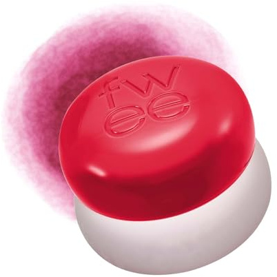 fwee Blurry Pudding Pot | Airbrushed Blush & Lip, Buildable Pigment, Long-lasting, Lightweight, Easy to Blend, Natural Soft Matte Finish - Greedy (Plum Red) | 0.17 oz