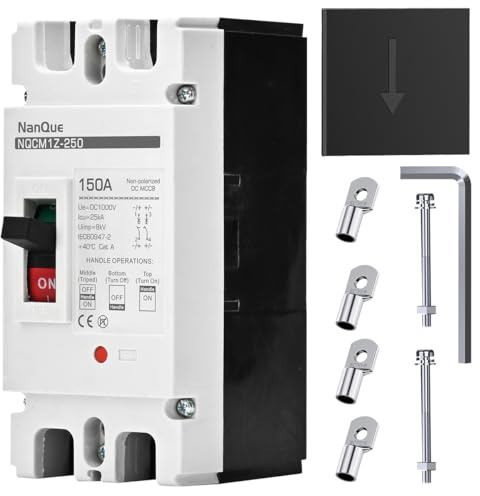 DC Circuit Breaker MCCB 1000V 250V 500V Voltage 150A 200A 250A 300A 400A 500A 630A Large Current Photovoltaic (PV) System Battery Charging Discharging Collection Power Automatic Protector (150A)