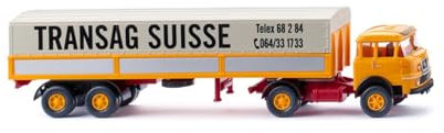 Wiking 051503 Pritschensattelzug (Krupp 806) Transag Suisse Miniaturmodell 1:87, Kein Spielzeug!!