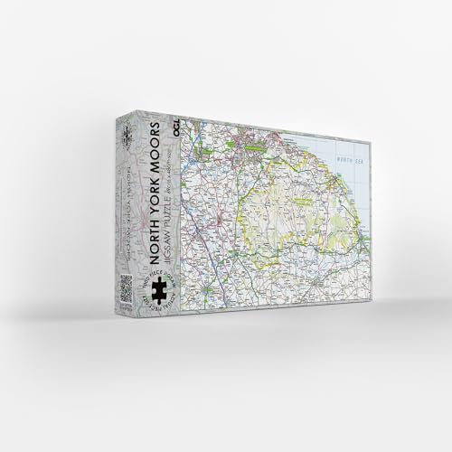 Pieceful Maps Jigsaw Puzzle 'North York Moors' 1000 Piece - Great British Jigsaws