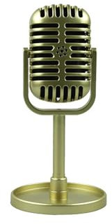 HugMiu Simulation Requisiten Retro Mikrofon Vintage Klassischer Stil Dynamisches Vokal mikrofon Miniaturen für Heim Dekoration Kleine Ornamente