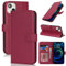 Zouzt Case for iPhone 13 Mini (5.4 Inch), Premium PU Leather Wallet Case with Credit Card Holder Slot Flip Folio Kickstand Shockproof Protective Phone Cover (Red)