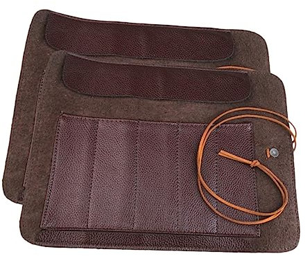 SECFOU Rolltasche Für Schnitzmesser Und Schnitzwerkzeug 2 Stück Kunstleder Aufbewahrungstasche Mit Praktischem Fächerdesign Tragbar Für Handwerker Und Reisen