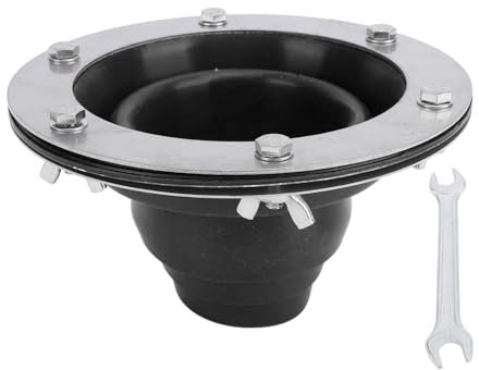 Fdit Tent Stove Jack Kit, Tent Roof Stove Jack Kit High Temp Silicone Pipe Boot Flashing Roof Flue Kit Compatible with Triple Wall Pipe for 4.5-10cm Diameter (Black)