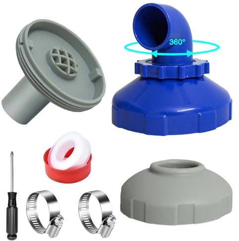 Golgner Pool Einlaufdüse 360° Drehbar, Pool Düse Verstellbar, Pool Auslassdüse Ø32/38 mm, Düsenkopf Pool Zubehör, mit Pool Anschluss Zubehör, für Intex Bestway Pool Düse Auslass Ausströmer Zubehör