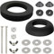 Close Coupled Toilet Cistern Kit 1 Pair Toilet Cistern Seal,Toilet Repair Replacement Kit,Stainless Steel,M6 Bolts Through 2-Inch,3-Inch Sealing Rings,Suitable for Repairing Toilet Tanks