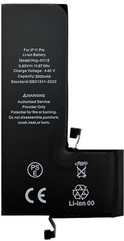 MOBILEX® Batteria per iPhone 11 Pro | Chip TI | 3300mAh - OEM | Ricambio interno con adesivo | Alta capacità
