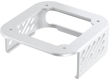 NewHail Under Desk Mount for 2024 Mac Mini M4/M4 Pro, Under Desk Stand and Wall Mount with Heat Dissipation Design, Compatible with Mac Mini M4/M4 Pro, Silver
