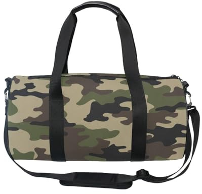 Sporttasche, Reisetasche, Reisetasche, für Damen und Herren, Camouflage, Militär, Mädchen, Gymnastik, Tanztasche, Wochenende, Übernachtung, Fitness, Workout, Reisetasche, Krankenhaus-Tasche