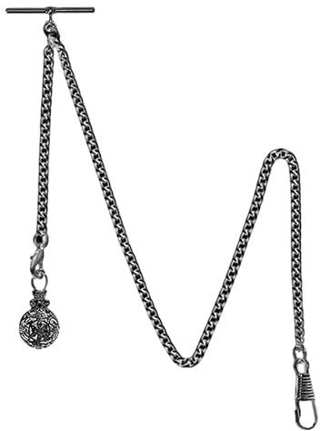 BOSHIYA Taschenuhrkette mit T Bar Endstück Gesamtlänge 73cm Doppel Albert T-Bar Taschenuhr Kette 3 Haken für Weste Knopfloch Gold