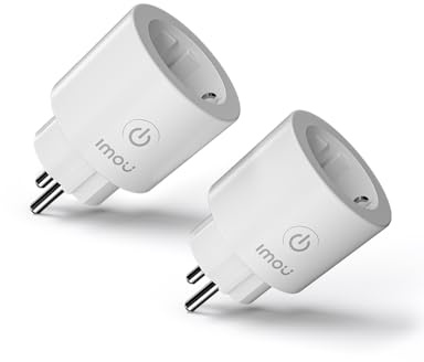 Imou Enchufe Inteligente CE2P (2 Paquetes), Enchufe Wi-Fi 16A para Matter, Monitorización de Energía, Monitor de Consumo Eléctrico, Compatible con Alexa & Google, Control Remoto por App ImouLife